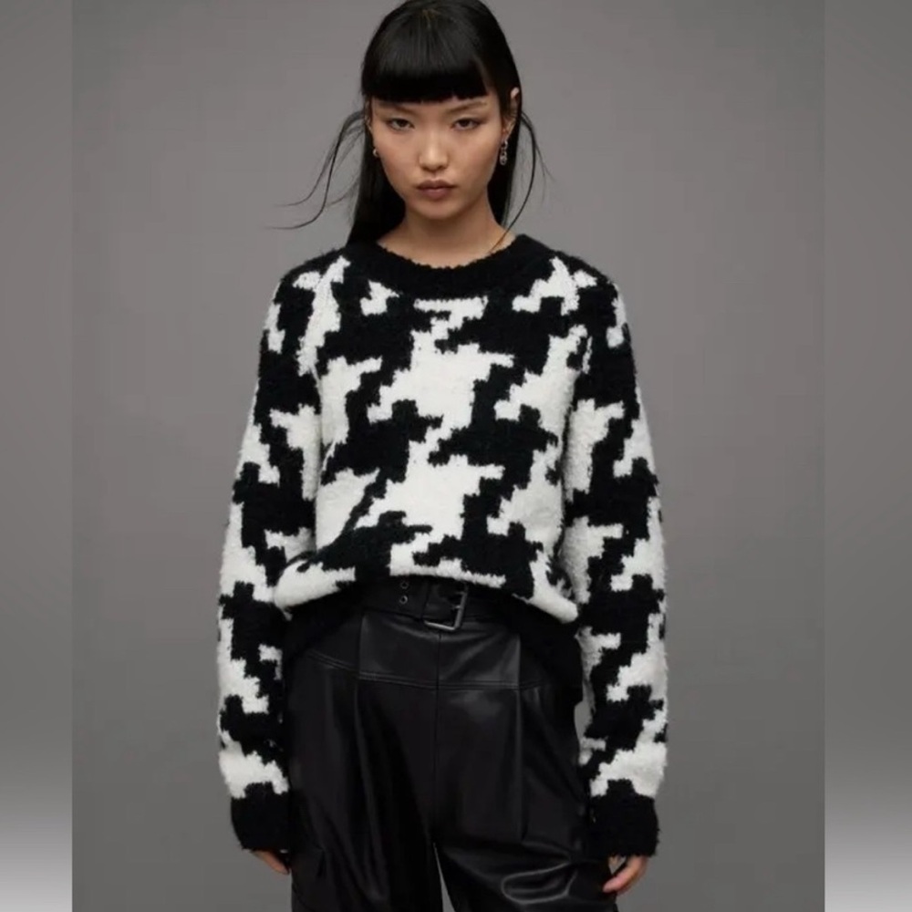 Allsaints Joy Houndstooth Jumper